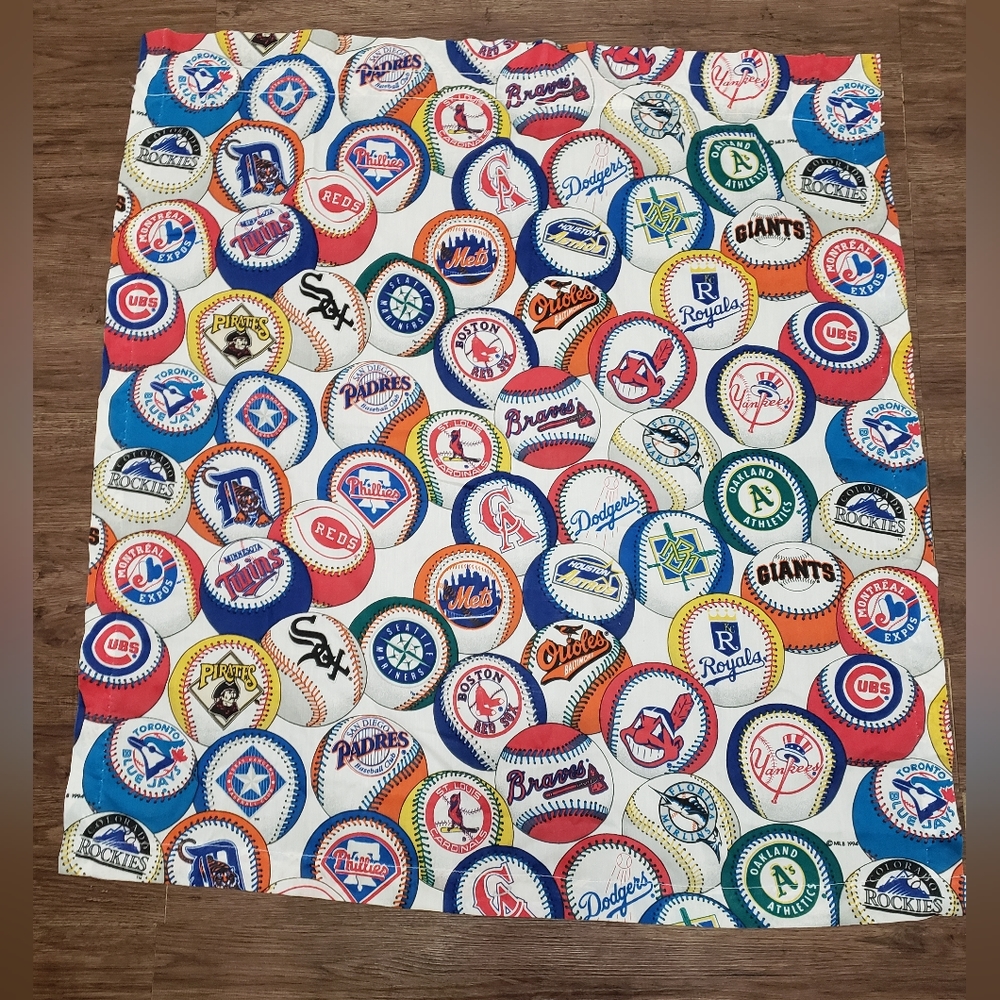 90s Baseball Window Curtains 2 Peice